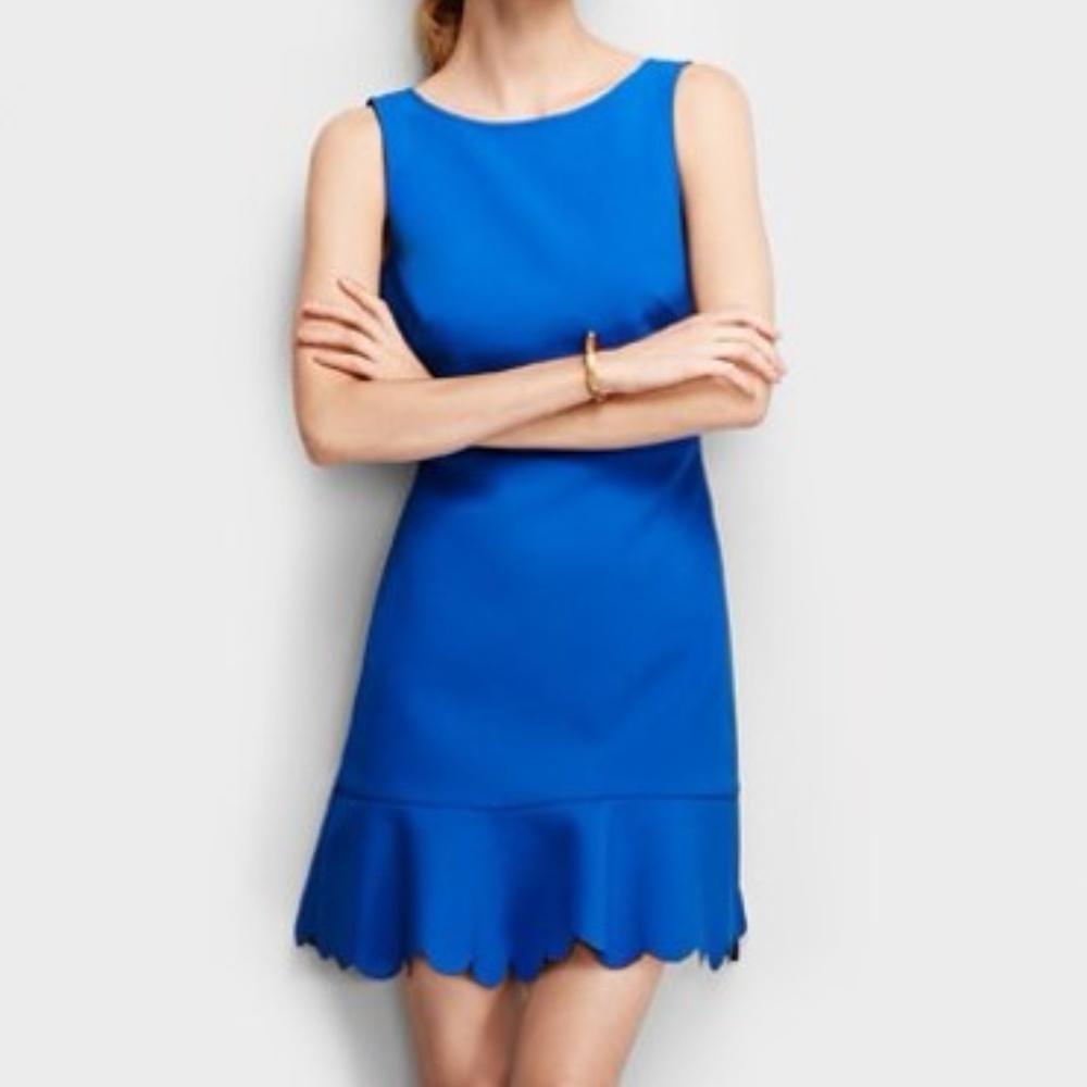 J. Crew | Scalloped drop-hem dress